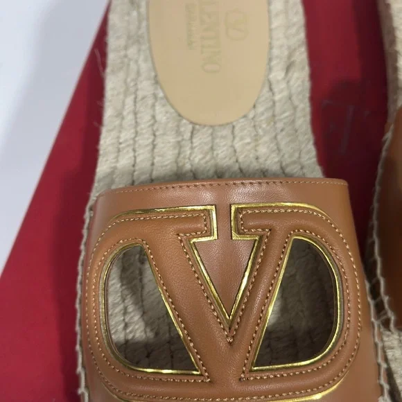 Valentino Garavani Tan Espadrille Sandals - Picture 4 of 4